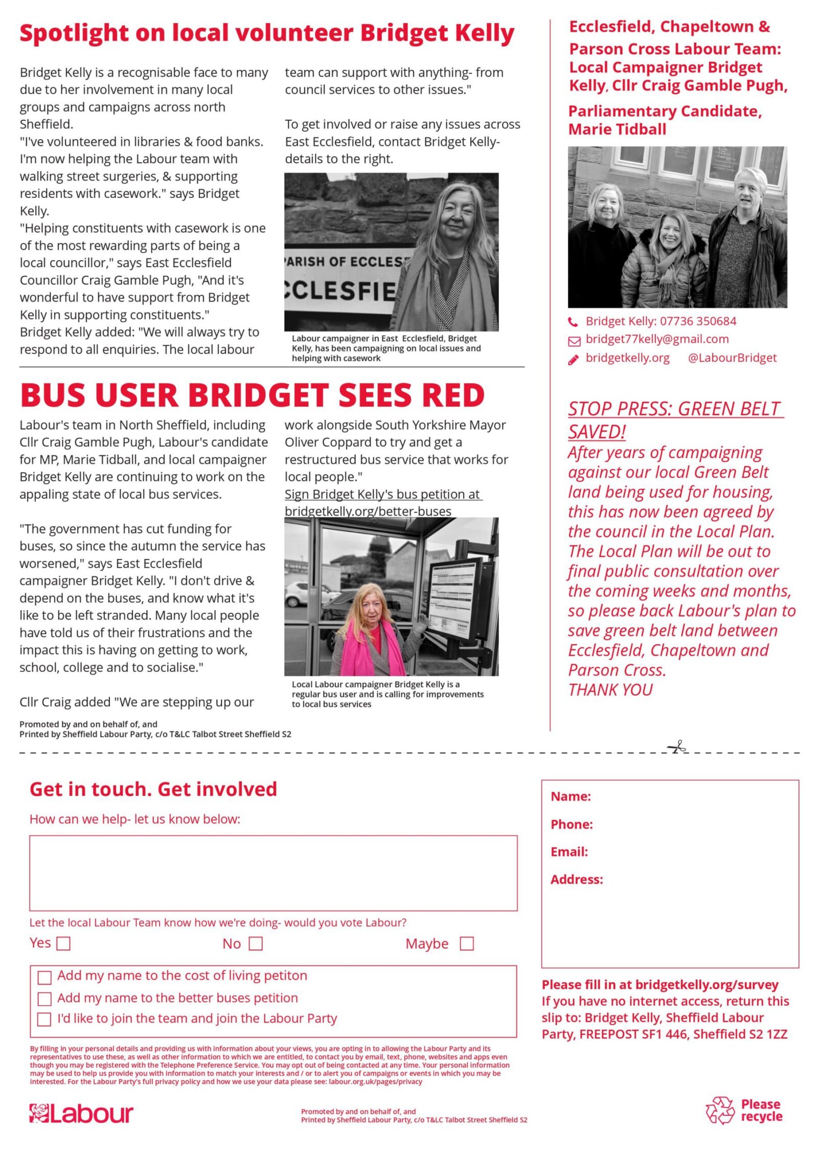 Autumn winter newsletter back page